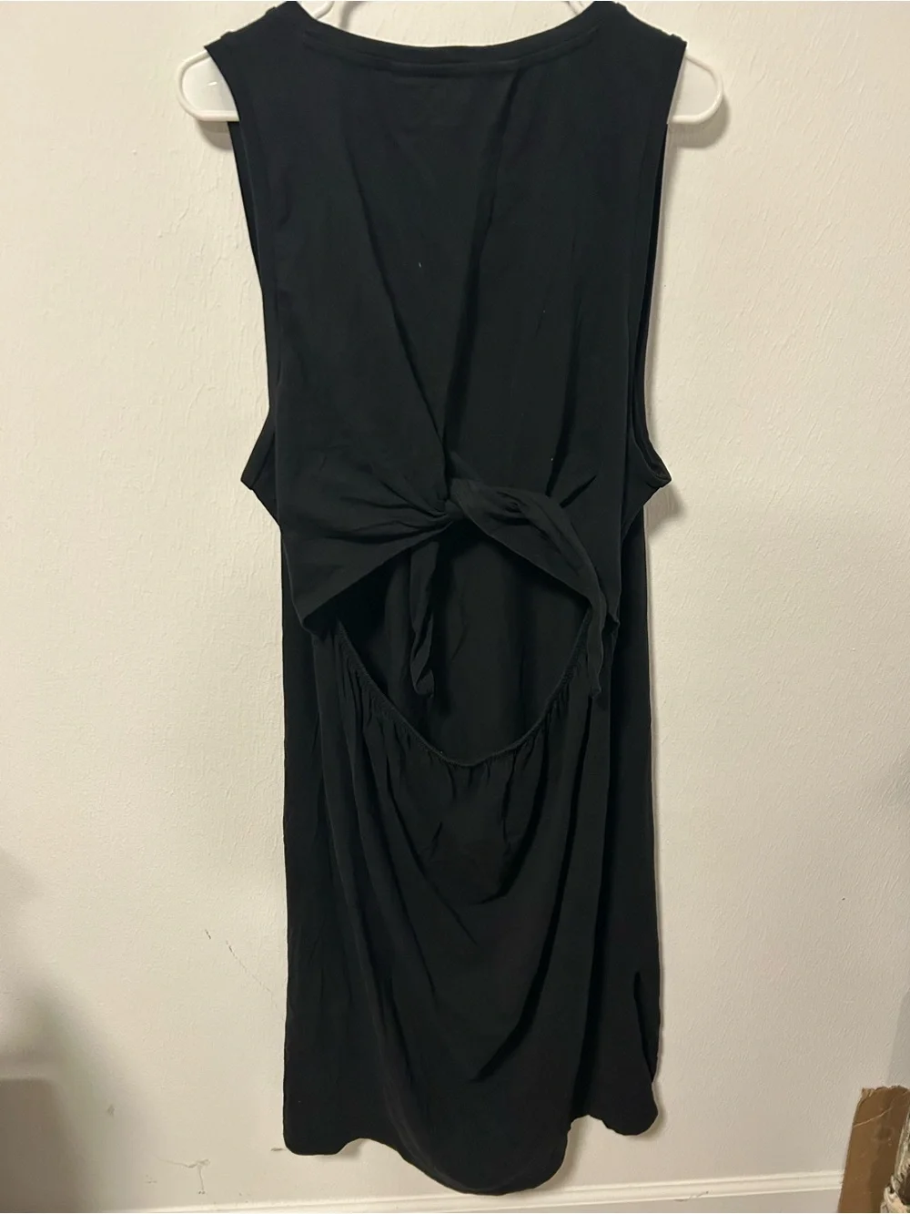 J. Crew Factory Black Sleeveless Midi Dress - Open Tie Back